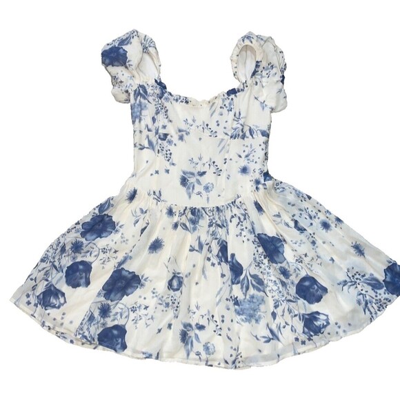 Reformation Davonne Women’s Floral Mini Dress Size 6 NWT Drop Waist Sweetheart - Picture 10 of 14